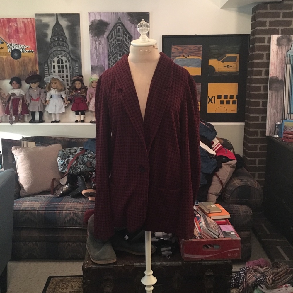 Free People Plaid Blazer